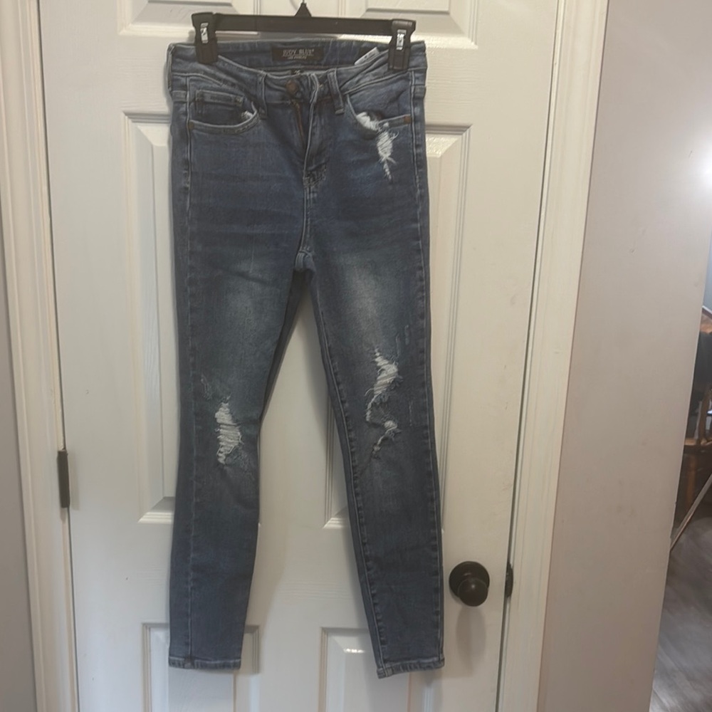 Judy Blue Skinny Jeans Blue Distressed Style